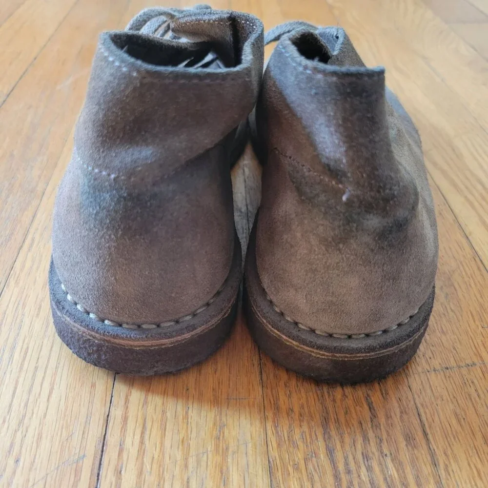J Crew Brown Suede Leather Ankle Chukka Boots 8 Lace Up Fall Autumn Retro‎